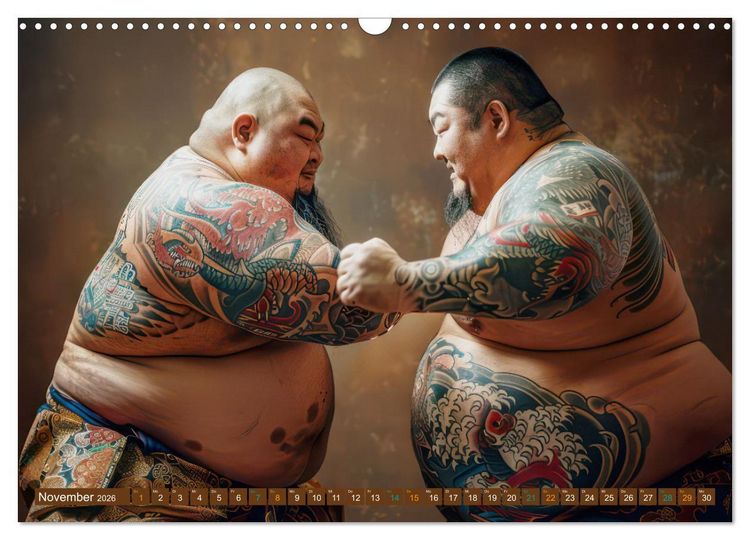 Produktbild: Sumo - Japans schwere Ringer (Wandkalender 2026 DIN A3 quer), CALVENDO Monatskalender