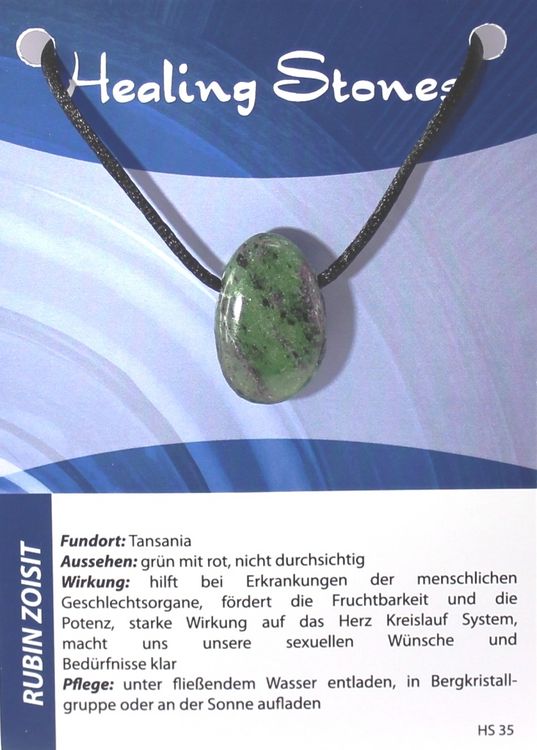 Produktbild: Rubin Zoisit Healing Stones Maxicard