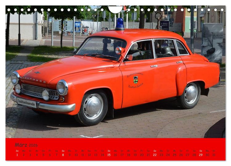 Produktbild: DDR Feuerwehr Klassiker (Wandkalender 2026 DIN A4 quer), CALVENDO Monatskalender