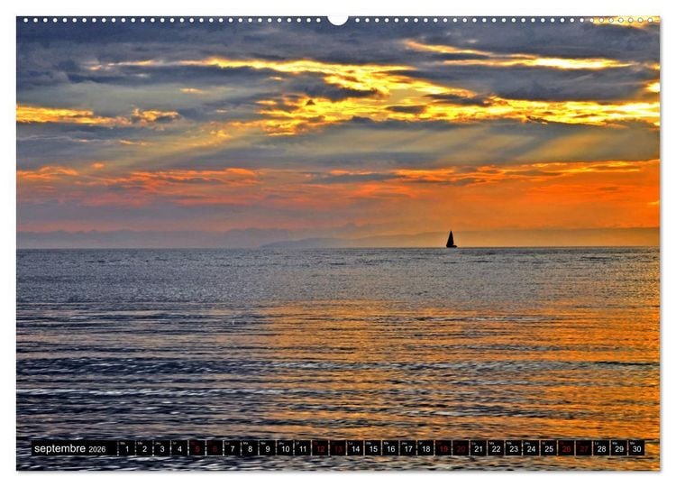 Produktbild: Un oc&eacute;an de lumi&egrave;re (Calendrier mural 2026 DIN A2 vertical) calendrier de bureau