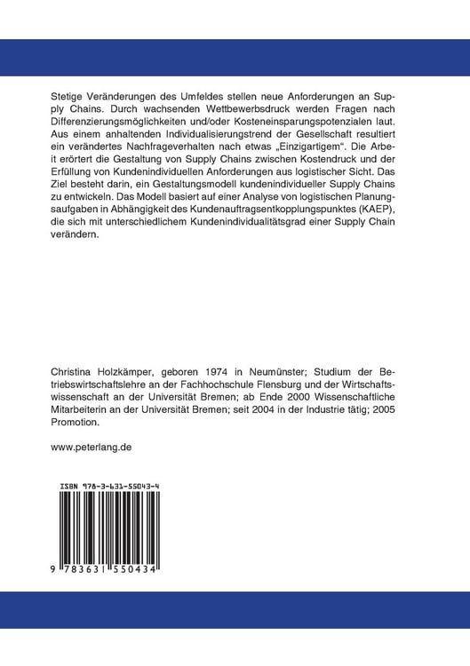 Produktbild: Gestaltung kundenindividueller Supply Chains