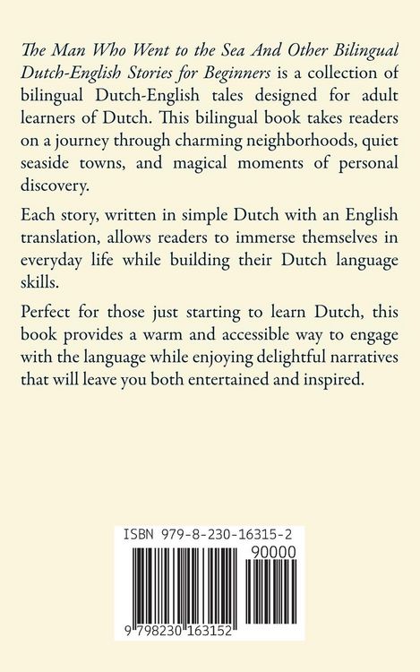 Produktbild: The Man Who Went to the Sea And Other Bilingual Dutch-English Stories for Beginners