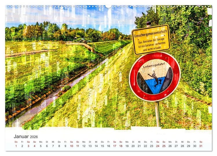 Produktbild: Ruhrpott Art (hochwertiger Premium Wandkalender 2026 DIN A2 quer), Kunstdruck in Hochglanz