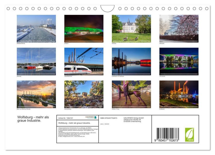 Produktbild: Wolfsburg - mehr als graue Industrie. (Wandkalender 2026 DIN A4 quer), CALVENDO Monatskalender