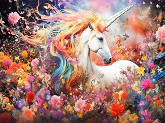 Produktbild: CALVENDO Puzzle Ein Motiv aus dem Kalender Einhorn und coole Spr&uuml;che | 1000 Teile Lege-Gr&ouml;&szlig;e 64x48cm Foto-Puzzle f&uuml;r gl&uuml;ckliche Stunden