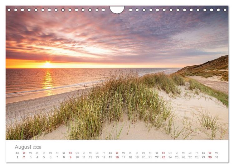 Produktbild: Sylter Lichtstimmungen (Wandkalender 2026 DIN A4 quer), CALVENDO Monatskalender