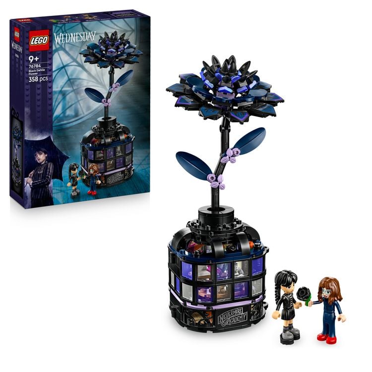 Produktbild: LEGO 76784 Wednesday Schwarze Dahlie, Kinder Geschenk, Spielzeug