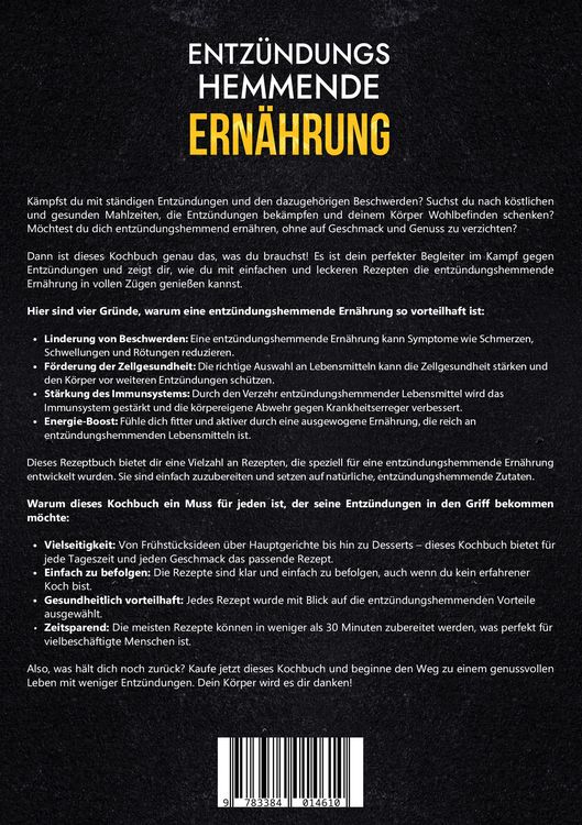 Produktbild: Entz&uuml;ndungshemmende Ern&auml;hrung