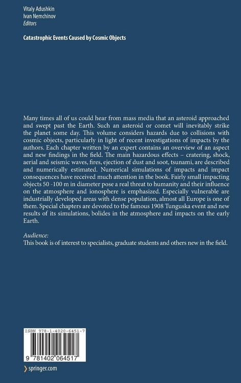 Produktbild: Catastrophic Events Caused by Cosmic Objects