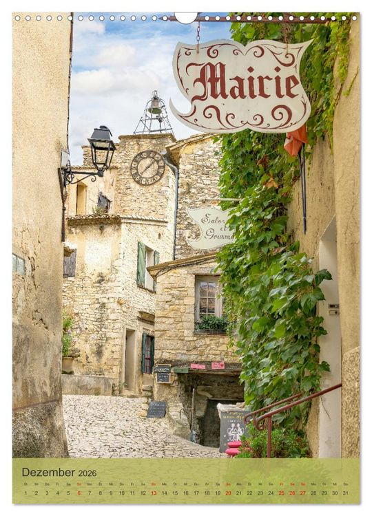 Produktbild: Sch&ouml;nste D&ouml;rfer - Provence-Alpes-C&ocirc;te d'Azur (Wandkalender 2026 DIN A3 hoch), CALVENDO Monatskalender