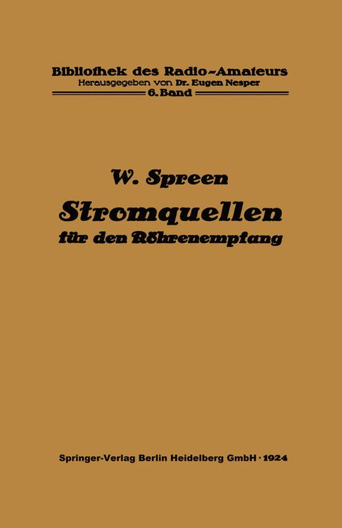 Produktbild: Stromquellen f&uuml;r den R&ouml;hrenempfang
