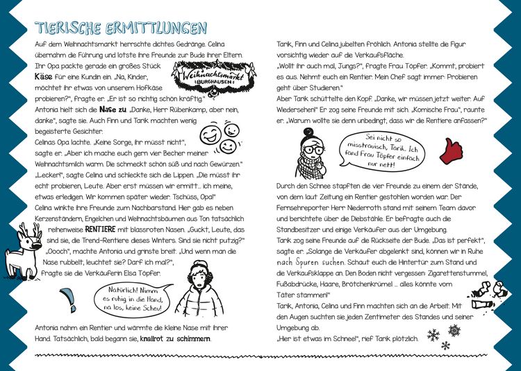 Produktbild: Die Bloggerbande - R&auml;tsel auf dem Weihnachtsmarkt: Adventskalenderbuch