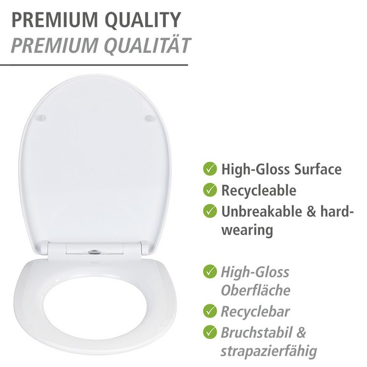 Produktbild: WC-Sitz Mod. Pretty mit Hochglanz-Oberfl&auml;che, aus bruchstabilem Thermoplast