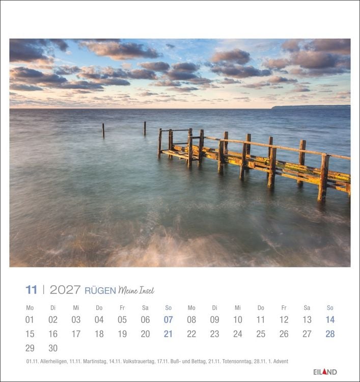 Produktbild: R&uuml;gen Postkartenkalender 2027 - Meine Insel