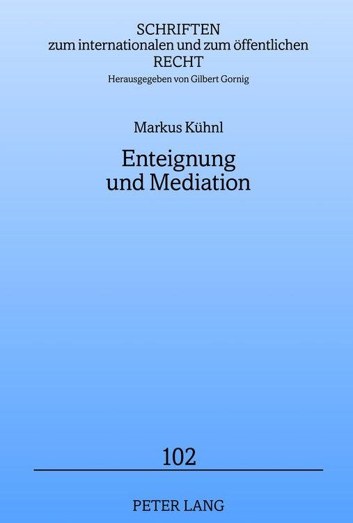Produktbild: Enteignung und Mediation