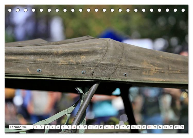 Produktbild: Willys Jeep im Detail vom Frankfurter Taxifahrer Petrus Bodenstaff (Tischkalender 2026 DIN A5 quer), CALVENDO Monatskalender