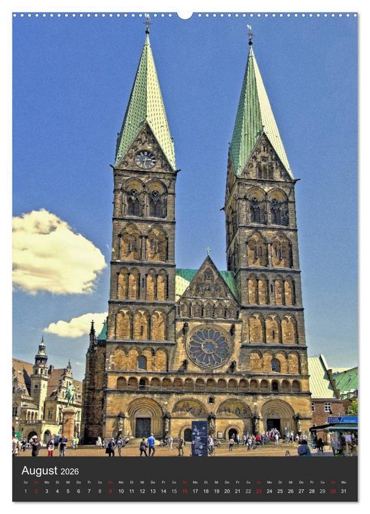 Produktbild: Highlights in Bremen (hochwertiger Premium Wandkalender 2026 DIN A2 hoch), Kunstdruck in Hochglanz