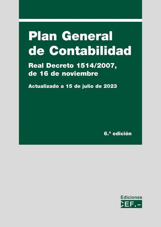 Produktbild: Plan General de Contabilidad