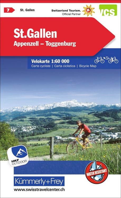 Produktbild: Radwanderkarte St. Gallen - Appenzell - Toggenburg mit Ortsindex (7)