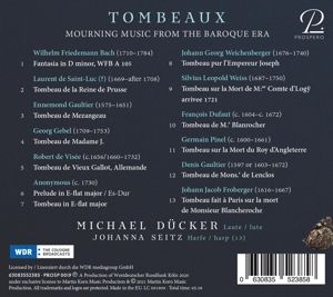 Produktbild: D&uuml;cker, M: Tombeaux-Mourning Music from the Baroque Era