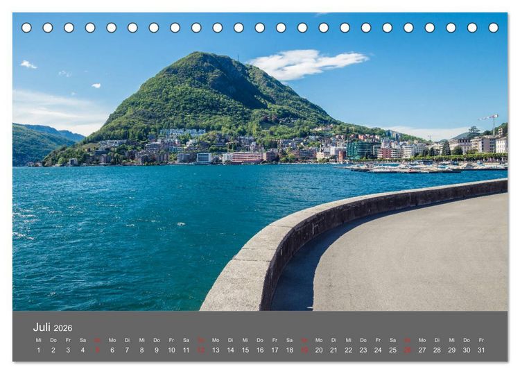 Produktbild: Tessin, zwischen Lago Maggiore und Lugano (Tischkalender 2026 DIN A5 quer), CALVENDO Monatskalender