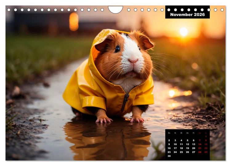 Produktbild: Meerschweinchen mal anders! (Wandkalender 2026 DIN A4 quer), CALVENDO Monatskalender