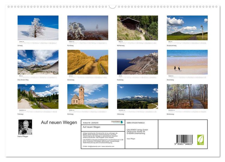Produktbild: Auf neuen Wegen (hochwertiger Premium Wandkalender 2026 DIN A2 quer), Kunstdruck in Hochglanz