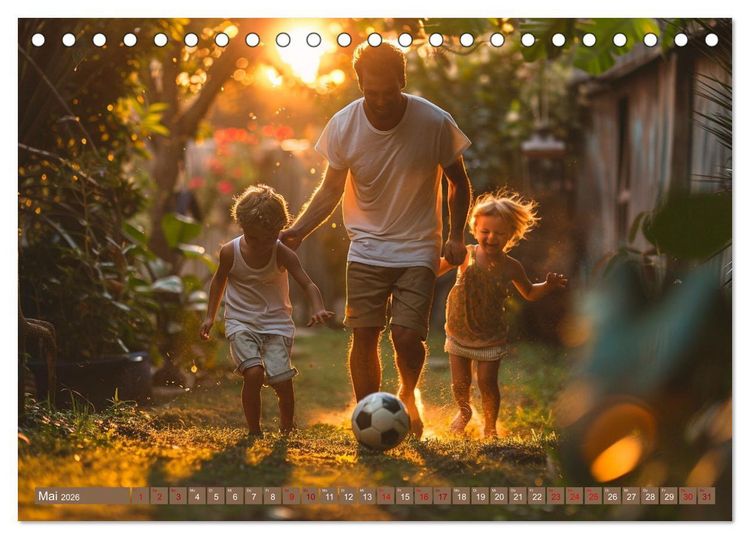 Produktbild: Fu&szlig;ball im Blut (Tischkalender 2026 DIN A5 quer), CALVENDO Monatskalender