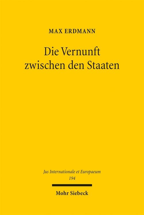 Produktbild: Erdmann, M: Vernunft zwischen den Staaten