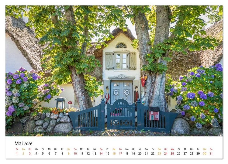 Produktbild: Sylter Friesenh&auml;user (Wandkalender 2026 DIN A2 quer), CALVENDO Monatskalender
