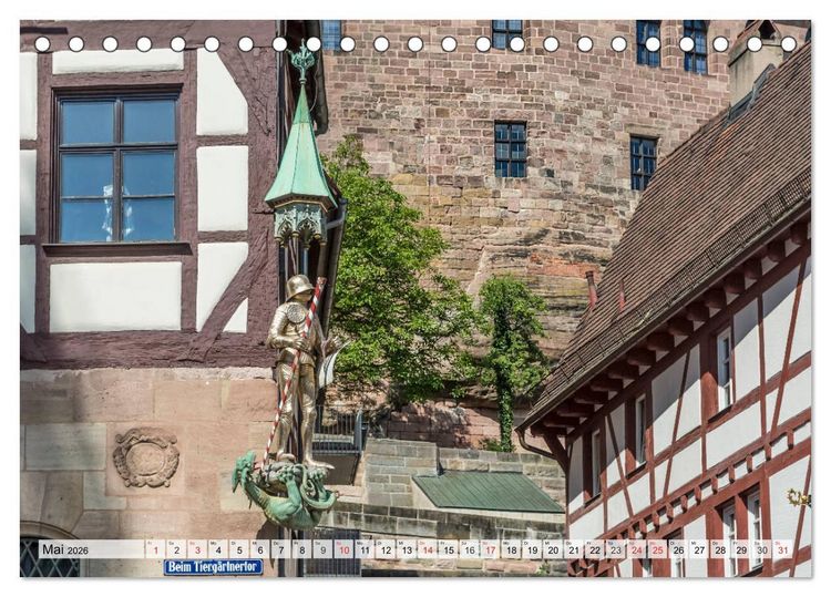 Produktbild: N&Uuml;RNBERG Historisches Stadtherz (Tischkalender 2026 DIN A5 quer), CALVENDO Monatskalender