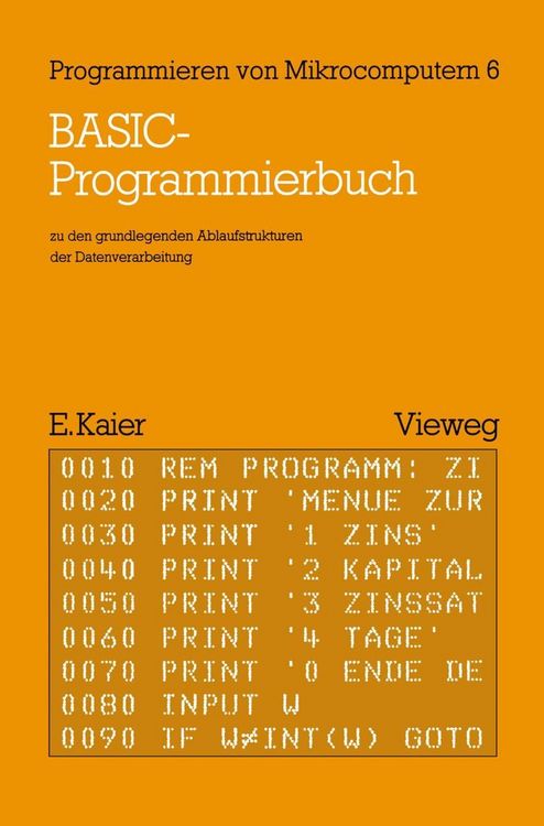 Produktbild: BASIC-Programmierbuch