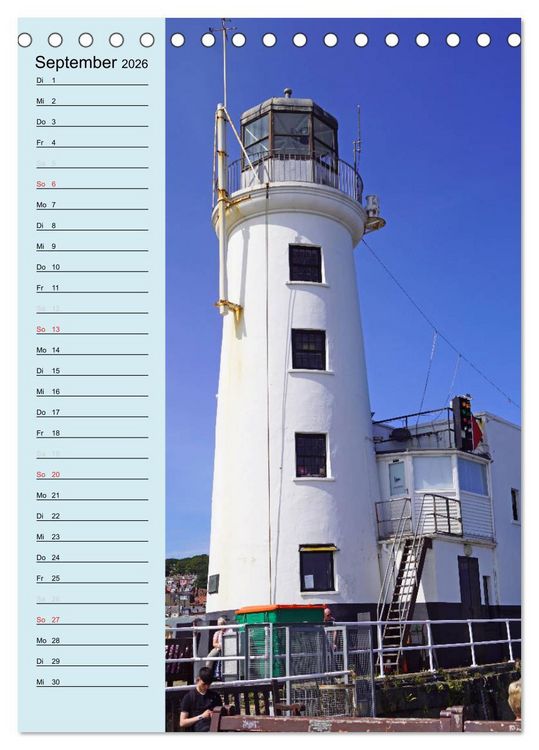 Produktbild: Leuchtt&uuml;rme - Geburtstagskalender (Tischkalender 2026 DIN A5 hoch), CALVENDO Monatskalender