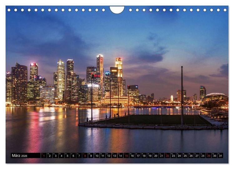 Produktbild: St&auml;dte S&uuml;dostasiens - Singapur & Kuala Lumpur (Wandkalender 2026 DIN A4 quer), CALVENDO Monatskalender
