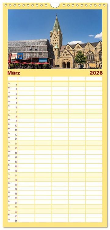 Produktbild: Familienplaner 2026 - Ostwestfalen - Paderborn mit 5 Spalten (Wandkalender, 21 x 45 cm) CALVENDO