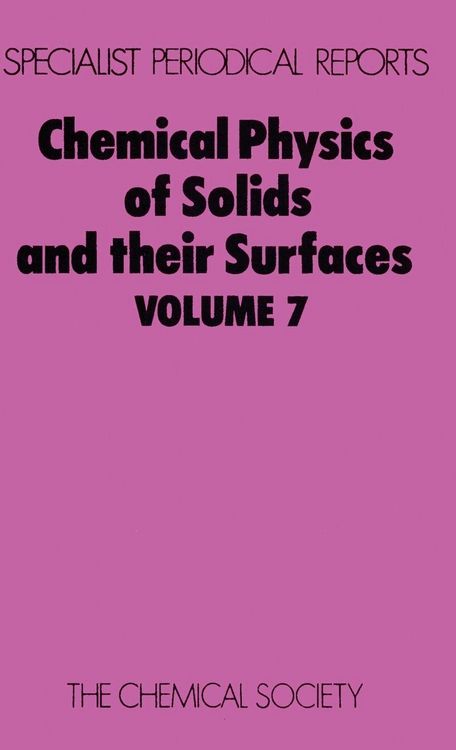Produktbild: Chemical Physics of Solids and Their Surfaces