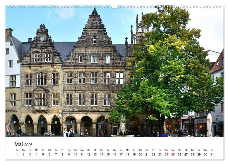 Produktbild: M&uuml;nster - die liebenswerte Fahrradstadt (Wandkalender 2026 DIN A2 quer), CALVENDO Monatskalender