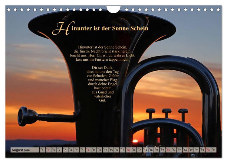 Produktbild: Lieder f&uuml;r Blechbl&auml;ser (Wandkalender 2026 DIN A4 quer), CALVENDO Monatskalender
