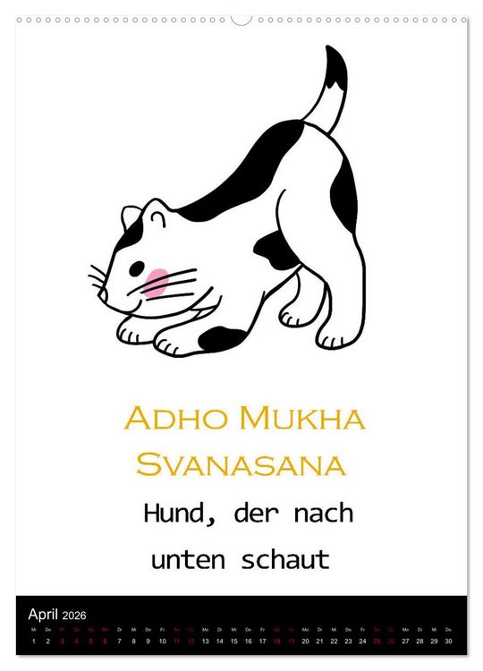 Produktbild: Yogakatzen - ganz entspannt im Hier und Jetzt (Wandkalender 2026 DIN A2 hoch), CALVENDO Monatskalender