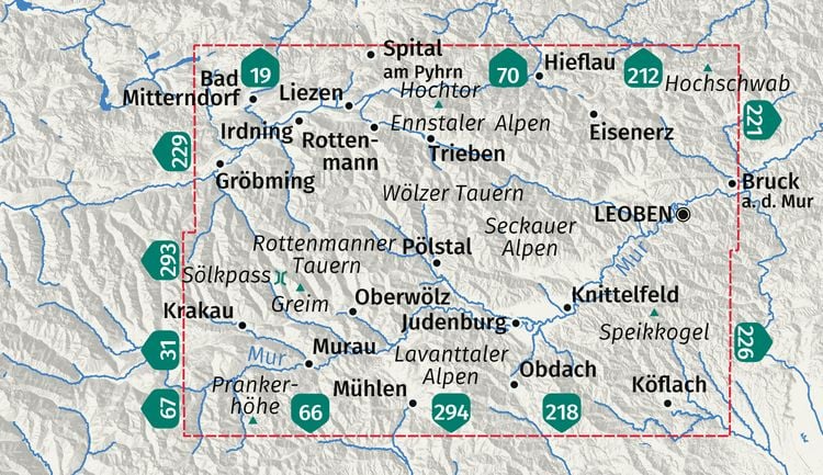 Produktbild: KOMPASS Wanderkarten-Set 223 S&ouml;lkt&auml;ler, Rottenmanner Tauern, Seckauer Alpen (2 Karten) 1:55.000
