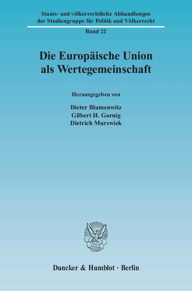 Produktbild: Die Europ&auml;ische Union als Wertegemeinschaft.