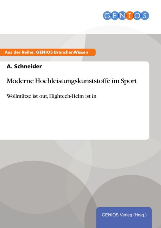 Produktbild: Moderne Hochleistungskunststoffe im Sport