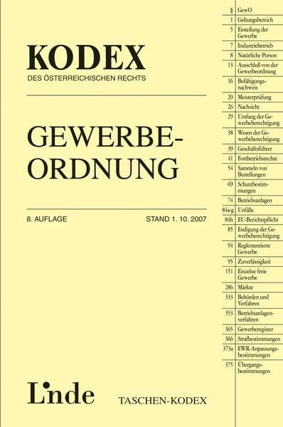 Produktbild: Gewerbeordnung (f. Österreich)