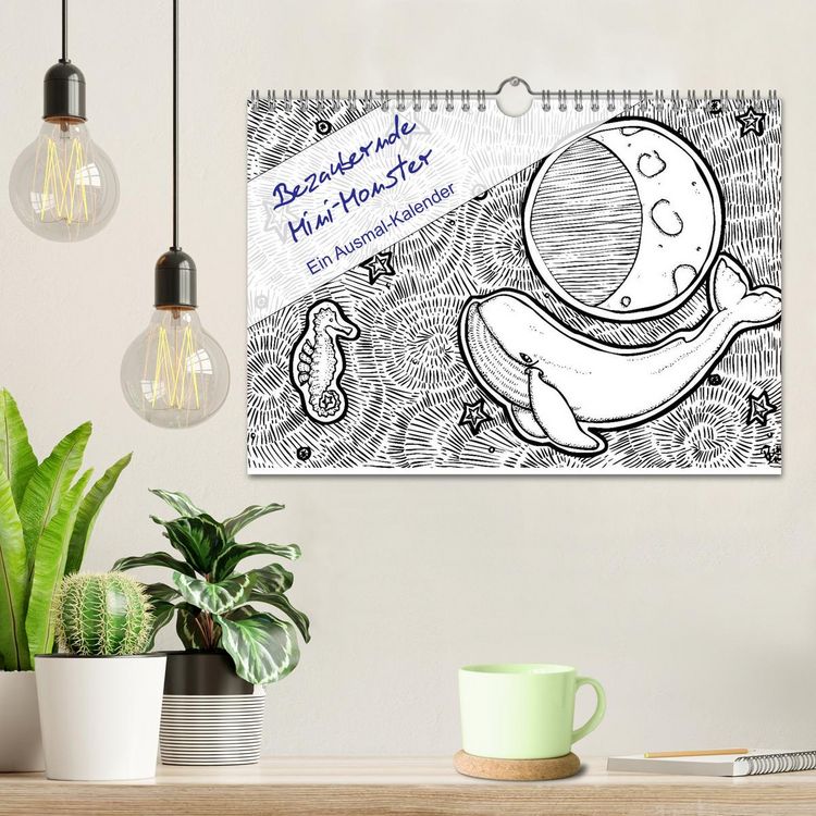 Produktbild: Bezaubernde Mini-Monster - Ein Ausmal-Kalender (Wandkalender 2026 DIN A4 quer), CALVENDO Monatskalender