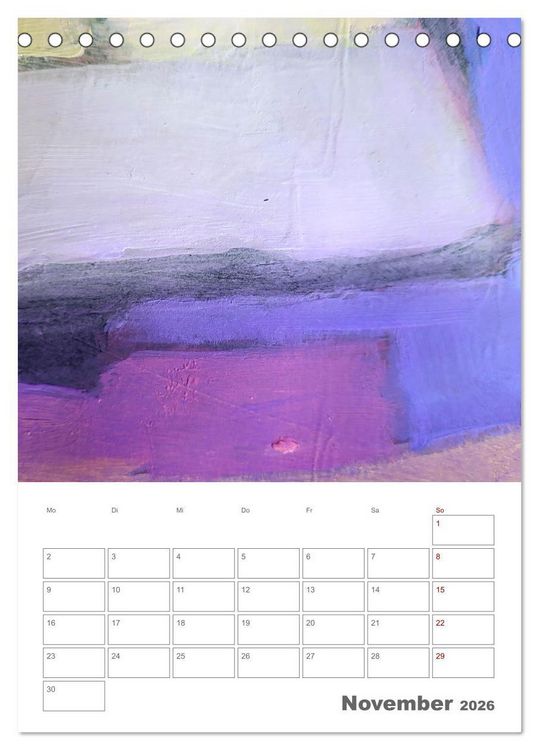 Produktbild: Farbliche Stille - Ein Jahr der inneren Ruhe mit abstrakten Farbspielen (Tischkalender 2026 DIN A5 hoch), CALVENDO Monatskalender