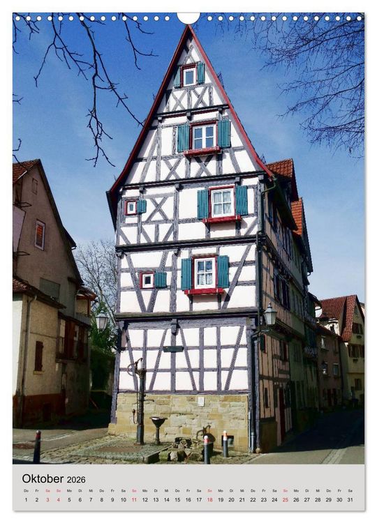 Produktbild: Fachwerkh&auml;user - schmal, krumm, schief (Wandkalender 2026 DIN A3 hoch), CALVENDO Monatskalender