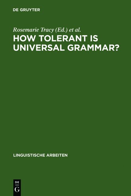 Produktbild: How tolerant is universal grammar?