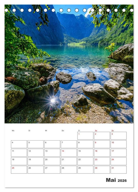 Produktbild: Oberbayerische Alpen (Tischkalender 2026 DIN A5 hoch), CALVENDO Monatskalender