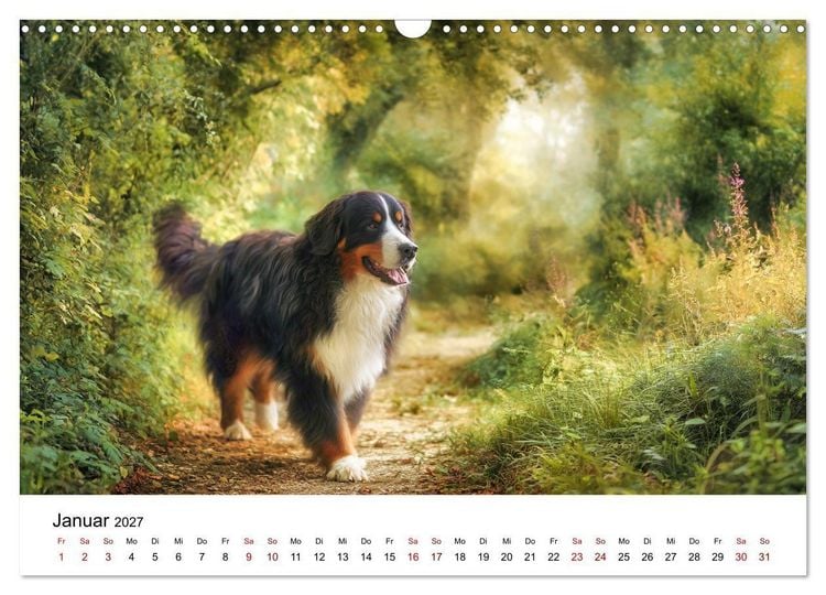 Produktbild: Stolz und Sanftmut - Berner Sennenhunde (Wandkalender 2027 DIN A3 quer), CALVENDO Monatskalender