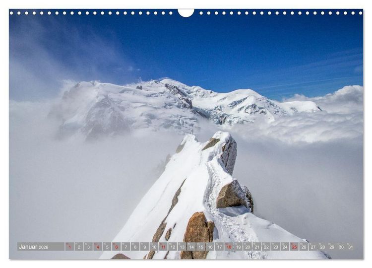 Produktbild: Mont Blanc - Krone der Alpen (Wandkalender 2026 DIN A3 quer), CALVENDO Monatskalender